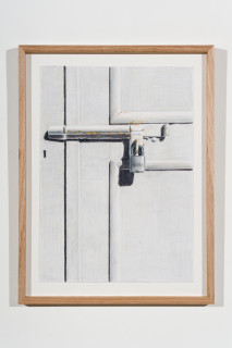Callum Morton Door #5, 2025; pencil and gouache on paper; 42 x 30 cm; enquire