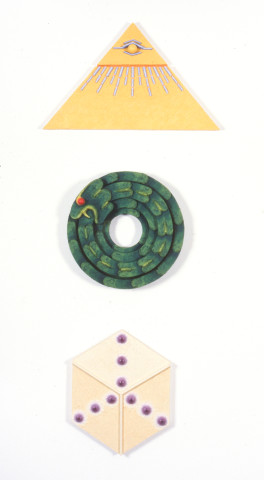Hilarie Mais Of Chance & Certainty, 1986; oil paint on wood; 155 x 62 x 8 cm; enquire