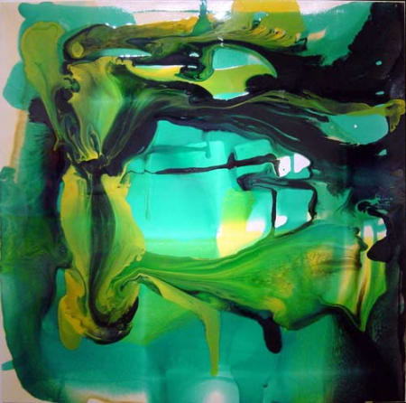 Dale Frank Remember Fortune Cookie Road 12. The trouble with the rat race is that even if you win you're still a rat.To become fully alive a person must have goals and aims that transcend himself. Emu Vale, Cherry Gully., 2004; varnish on canvas; 200 x 200 cm; enquire