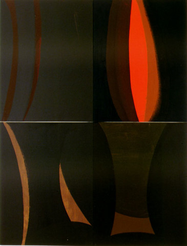 Tony Clark Lontano XXVIII, 2000; from the series Lontano; Acrylic on canvas board; 122 x 91.5 cm; 4 panels; enquire