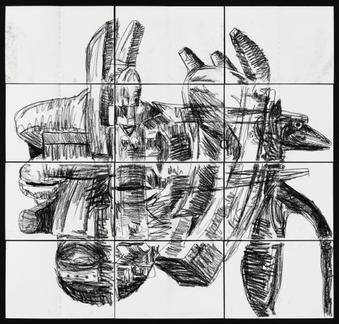 Pierre Mukeba Silent Was The Dog, 2021; charcoal on archival paper; 120 x 126 cm; more info; enquire