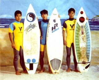Anne Zahalka The Surfers, 1989; type C colour photographs; 74 x 90 cm; Edition of 20; enquire