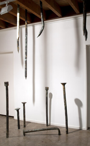 Yasmin Smith If I could come near your beauty with my nails, 2006; ceramic with patina; 30 pieces, dimensions variable; enquire