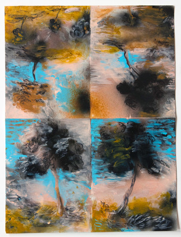 Tony Clark Four Sections from Clark’s Myriorama (uncut), 2011; acrylic and permanent marker ink on prepared paper; 74 x 60 cm; Enquire