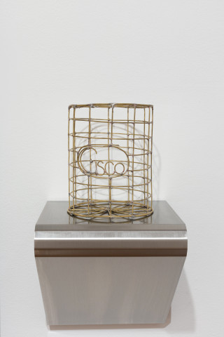 Marley Dawson Crisco Cans, 2018; cat no. 5; brass, silver solder; 20 x 15 x 15 cm; unique multiple of 5; Enquire