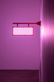 Callum Morton City Lights #13, 2026; steel, powder coating, lights; 34.5 x 66 x 12 cm; enquire
