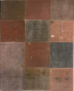Rosalie Gascoigne Earth 4, 1999; sawn builders form-board; 126 x 102 cm; The series comprises ten panels; enquire