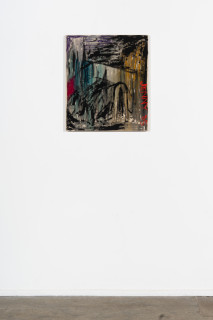 installation view; Jenny Watson Horse from the back, 1985; oil, acrylic and gouache on cotton duck; 66.5 x 57 cm; enquire