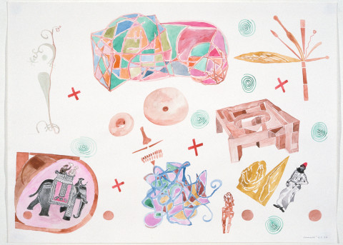 Gareth Sansom Thoughts, 1989; watercolour on paper; 56 x 76 cm; enquire