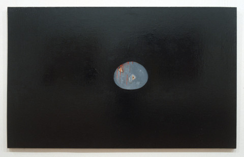 Gareth Sansom Egg, 1991; mixed media on linen; 121.5 x 197.5 cm; enquire