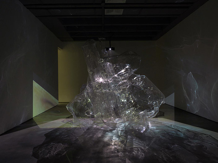 Mikala Dwyer A Shape of Thought , 2007; 2-channel video installation with PETG; enquire