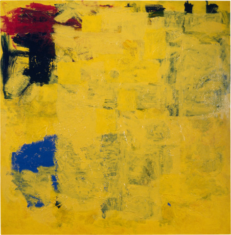 Dale Frank The Yellow Boring Painting, 1996; fluro, acrylic and enamel on linen; 200 x 200 cm; enquire