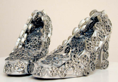 Yayoi Kusama Food Shoes, 1999; Shoes, macaroni; 2 pieces each 23 x 15 x 10 cm; enquire