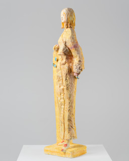 Linda Marrinon Woman with turquoise jewellery, 2026; painted plaster; 99 x 28 x 25 cm; enquire