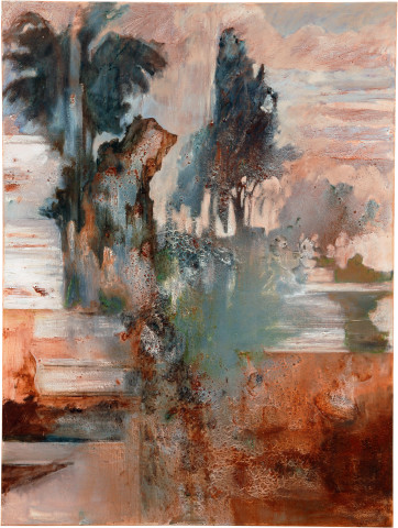 Mandy Martin Salvadoresque 2, 2006; ochre, pigment and oil on linen; 180 x 135 cm; enquire