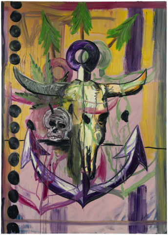 David Griggs Diaspora is a word, so is holy crap, 2017; oil on canvas; 213 x 152 cm; enquire