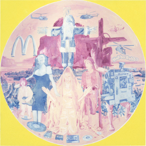 Geoff Lowe and the wind cries Mary II, 1993-94; oil and synthetic polymer paint on canvas; 152 x 152 cm; enquire