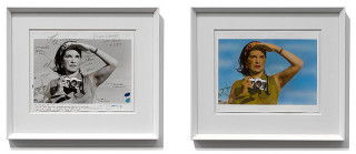 Tracey Moffatt Self Portrait, 1999-2012; black and white photograph, pen, and hand-coloured photograph on Fiber paper; 25 x 35 cm (paper size); 45.5 x 52.5 (frame size) ; enquire