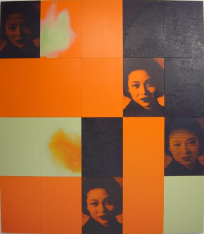 Lindy Lee Aunty Jiu, 2003; inkjet print, acrylic on board; 20, panels 166 x 142.5cm; enquire
