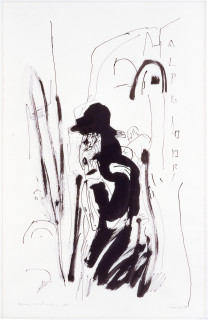Kevin Connor Figure in a Newtown Street, 1985; ink on paper; 56 x 86 cm; enquire