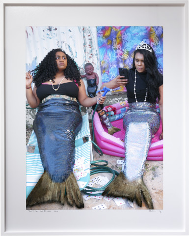 Destiny Deacon Two fishes out of water, 2017; lightjet print; 127 x 102 cm; (framed); Edition of 5 + 2 APs; enquire