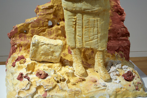 Linda Marrinon Woman of Albert, France 1916 (detail), 2019; painted plaster; 150 x 103 x 62 cm; enquire