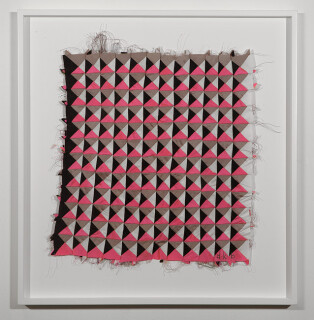Del Kathryn Barton makes dirty action in midnight, 2012; Dupion silk & embroidery cotton; 60.5 x 57.5 cm; enquire