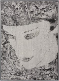 David Noonan Nico, 2023; liquid pigment on hand-dyed fabric, aluminium frame; 57.5 x 42 x 4 cm; more info; enquire