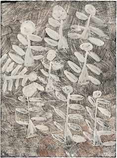 Nyapanyapa Yunupiŋu Untitled, 2016; 4923R; earth pigments on paper; 76 x 57 cm; enquire