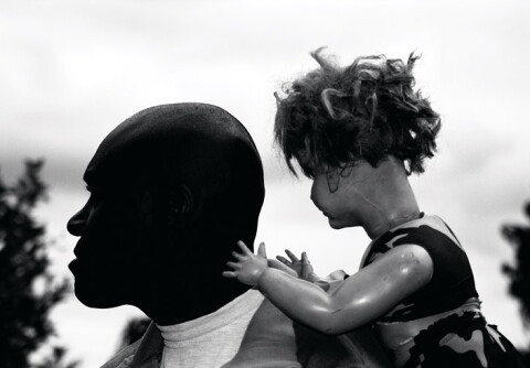 Destiny Deacon Man & Doll (a), 2005; lightjet print from orthochromatic film negative; 81 x 111.2 cm; Commissioned by the Australian Centre for Contemporary Art as part of NEW05; Edition of 15; enquire