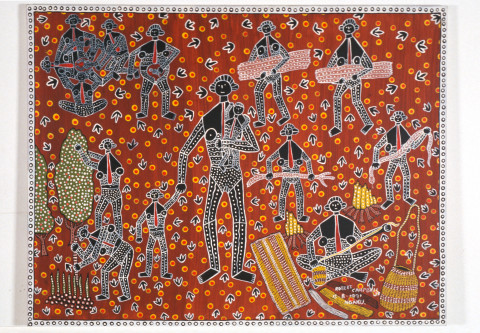 Robert Campbell Jnr Woman Business, 1991; acrylic on canvas; 89 x 116 cm; enquire