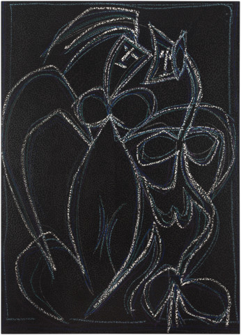 Daniel Boyd Untitled (LBCP #23), 2017; oil and archival glue on linen; 198.5 x 142 cm; enquire