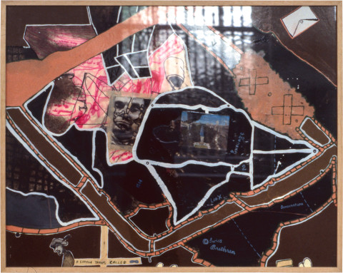 Gareth Sansom Exsurge, 1977; mixed media on cardboard; 82 x 102 cm; enquire