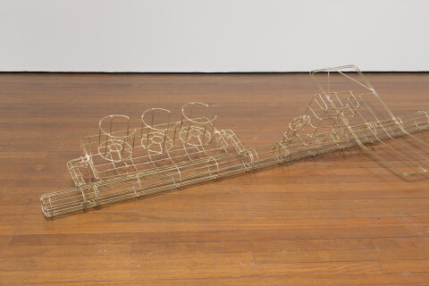 Marley Dawson Public furniture - Center City (light/ladder), 2018; brass, silver solder; 90 x 325 x 38 cm; Enquire