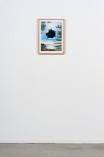 installation view; Callum Morton The Hole Story #8, 2025; pencil and gouache on paper; 42 x 30 cm; enquire