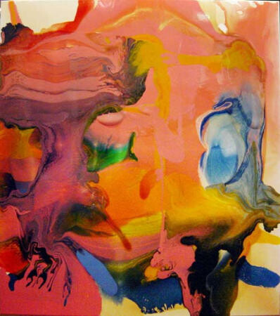 Dale Frank Fortune Cookie Road. 2. Adversity is your companion, disapointment is your confessor, and so regret is your lover., 2004; varnish on acrylic on canvas; 200 x 180 cm; enquire