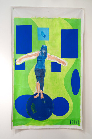 A Constructed World Ball World, 2012; synthetic polymer paint on canvas; 185 x 117 cm; enquire