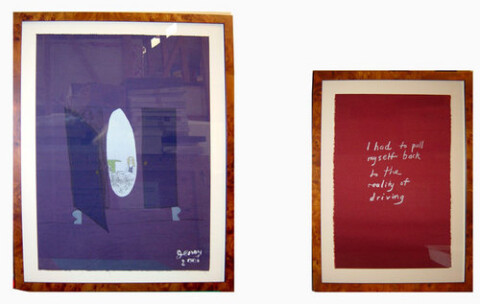 Jenny Watson My father's music, 2001; Stone lithographs on various fabrics, Lithographer: Muka Press, Auckland; 76 x 55 cm; 56 x 27 cm set of 5 images (2 pieces each) edition of 20; Edition of 20; enquire