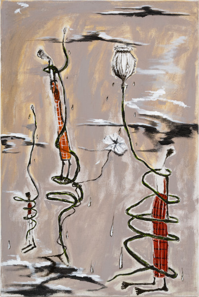 Mia Boe Twisted, 2026; acrylic on linen; 61.5 x 41.5 cm; enquire