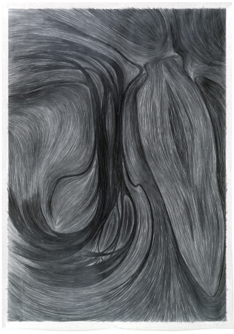 Dale Frank (Portrait) As a Tropic and Drawn Blood. The Sadness, 1982; graphite on paper; 65 x 50 cm; enquire