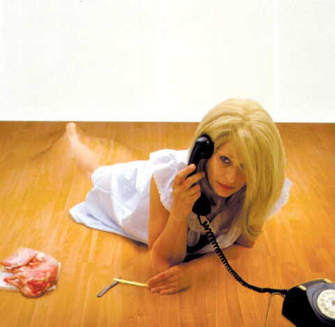 Julie Rrap Camouflage #5 (Catherine), 2000; type c colour photograph; 122 x 122 cm; Edition of 9; enquire