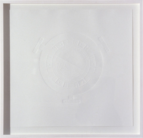 Langlands & Bell ONO City, 1992; blind embossed print; 71 x 74 cm; Edition of 65; enquire