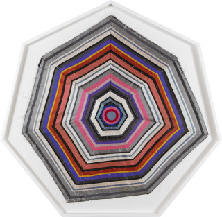 Del Kathryn Barton no other side, 2013; Italian dupion silk and synthetic polymer paint; 118 x 121.5 cm; enquire