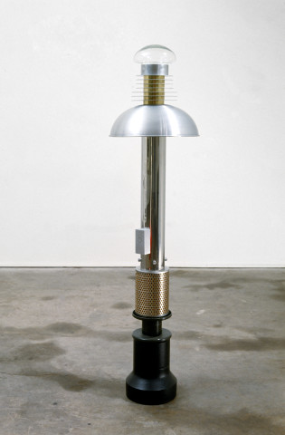 Robert Owen First Sight, 1985; aluminium, brass, stainless steel, plastic, lead, clay, oro glass; 131 x 33 x 33 cm; enquire