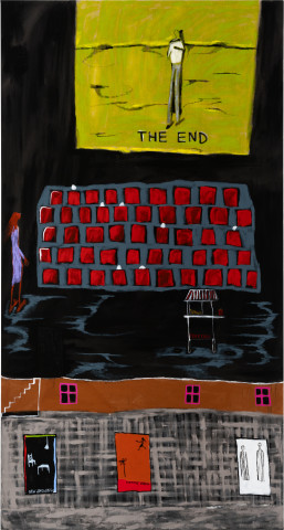 Mia Boe Planted A Thought, 2025; oil and acrylic on linen; 224 x 120 cm; enquire