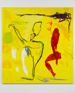 Tom Polo echo echo (wild accusations part two), 2026; acrylic and Flashe on polycotton; 213 x 198 cm; enquire