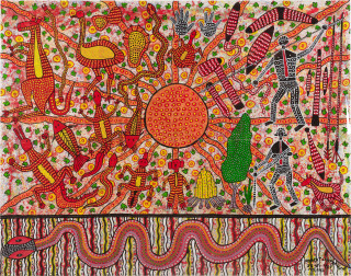 Robert Campbell Jnr Cry of Asia, 1989; acrylic on canvas; 223 x 283.5 cm; enquire
