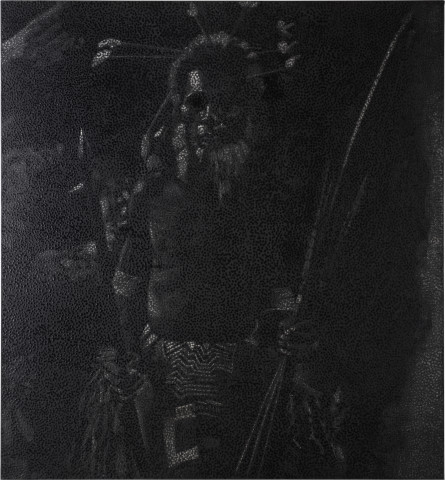 Daniel Boyd Untitled (NHC2), 2013; oil, pastel and archival glue on linen; 198.5 x 183 cm; enquire