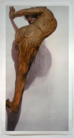 Julie Rrap Body Rub 5, 2006; archival print on watercolour paper; image size: 199 x 100cm, paper size: 210 x 110 cm; Edition of 9 + AP 1; enquire