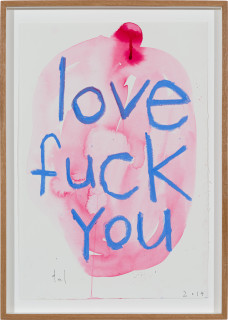 Del Kathryn Barton love fuck you, 2014; oil, pastel and watercolour on paper; 64 x 45.5 cm; more info; enquire
